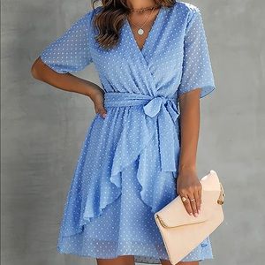 Light Blue Chiffon Dress
